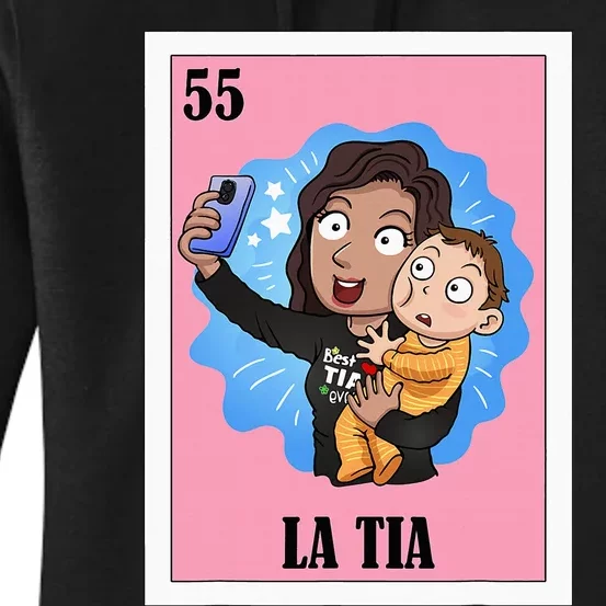 Funny Mexican Design For Aunt La Tia Women's Pullover Hoodie