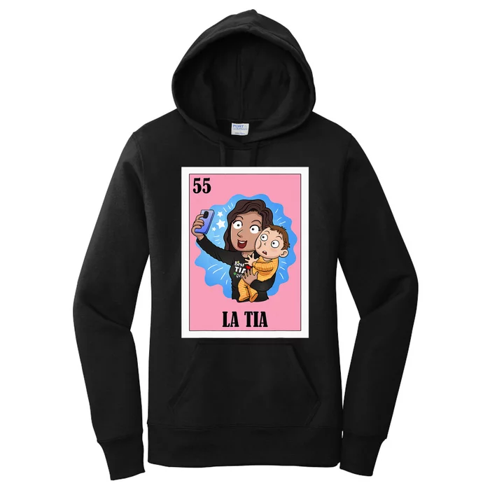 Funny Mexican Design For Aunt La Tia Women's Pullover Hoodie