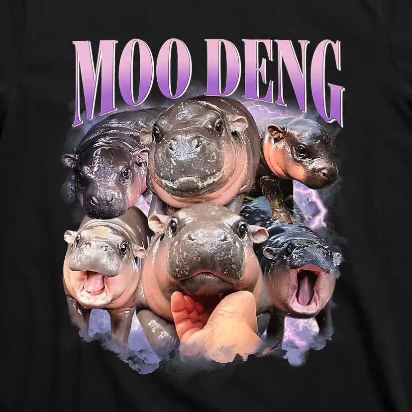 Funny Moo Deng Baby Pygmy Hippo Cute Zoo For Family T-Shirt