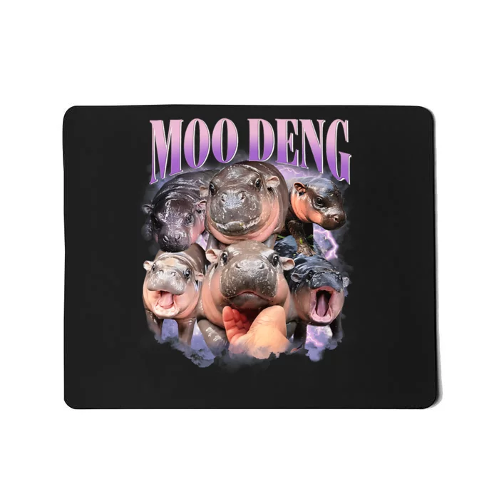 Funny Moo Deng Baby Pygmy Hippo Cute Zoo For Family Mousepad