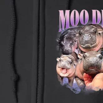 Funny Moo Deng Baby Pygmy Hippo Cute Zoo For Family Full Zip Hoodie