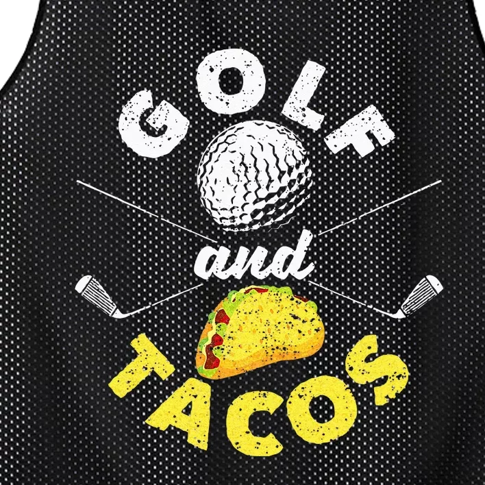 Funny Mexican Dish Favorite Sport Golfer Golf And Tacos Mesh Reversible Basketball Jersey Tank