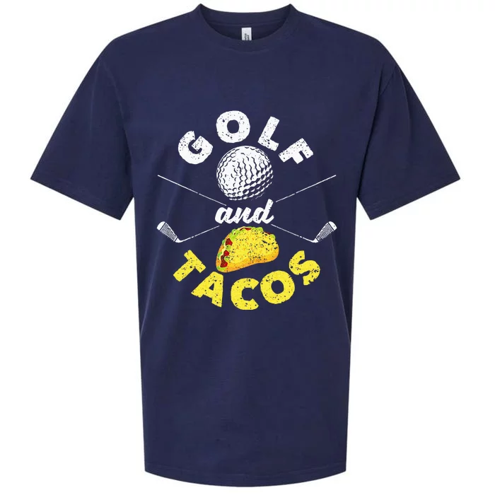 Funny Mexican Dish Favorite Sport Golfer Golf And Tacos Sueded Cloud Jersey T-Shirt