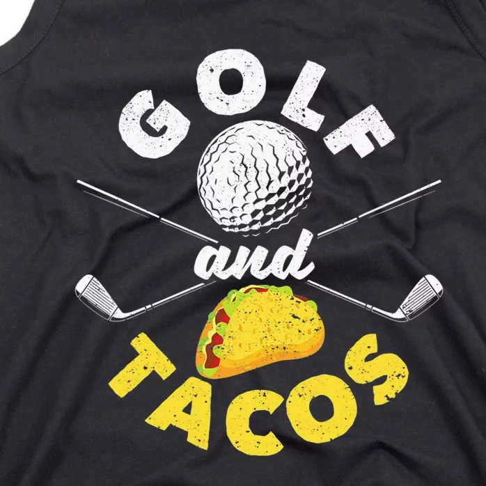 Funny Mexican Dish Favorite Sport Golfer And Tacos Tank Top