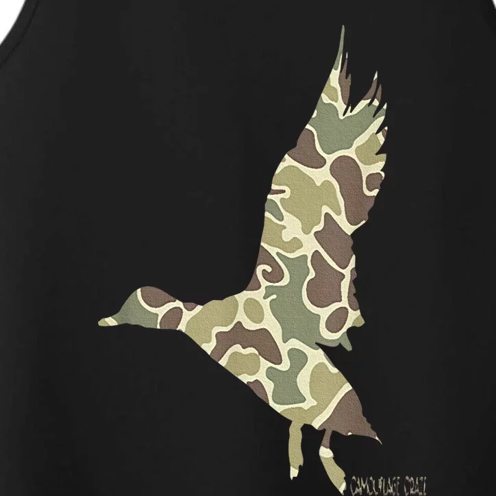 Flying Mallard Duck Camouflage Camo Duck Hunting Camo Hunter Performance Tank