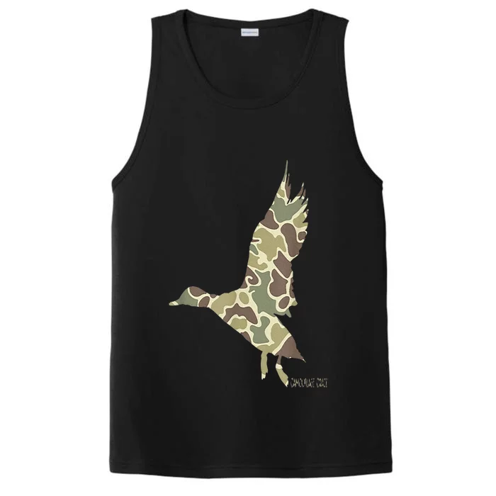 Flying Mallard Duck Camouflage Camo Duck Hunting Camo Hunter Performance Tank