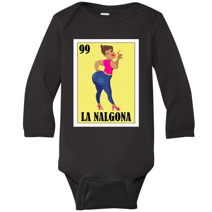 Funny Mexican Design For Hispanas La Chingona Baby Long Sleeve Bodysuit