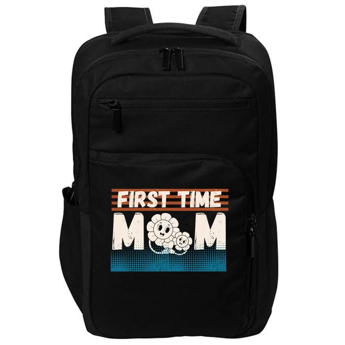 First MotherS Day New Mom Firsttime Mom Blooming Flower Meaningful Gift Impact Tech Backpack