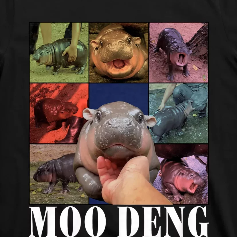 Funny Moo Deng Baby Pygmy Hippo Cute Zoo For Family T-Shirt