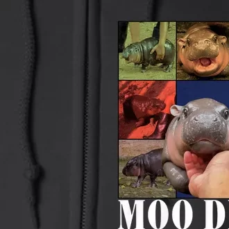 Funny Moo Deng Baby Pygmy Hippo Cute Zoo For Family Full Zip Hoodie