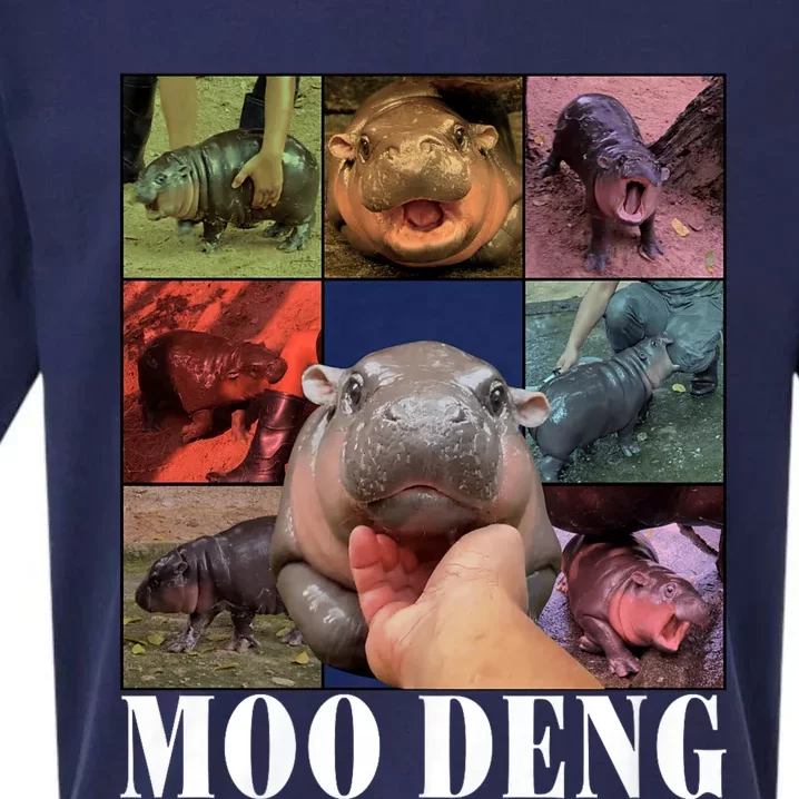 Funny Moo Deng Baby Pygmy Hippo Cute Zoo For Family Sueded Cloud Jersey T-Shirt