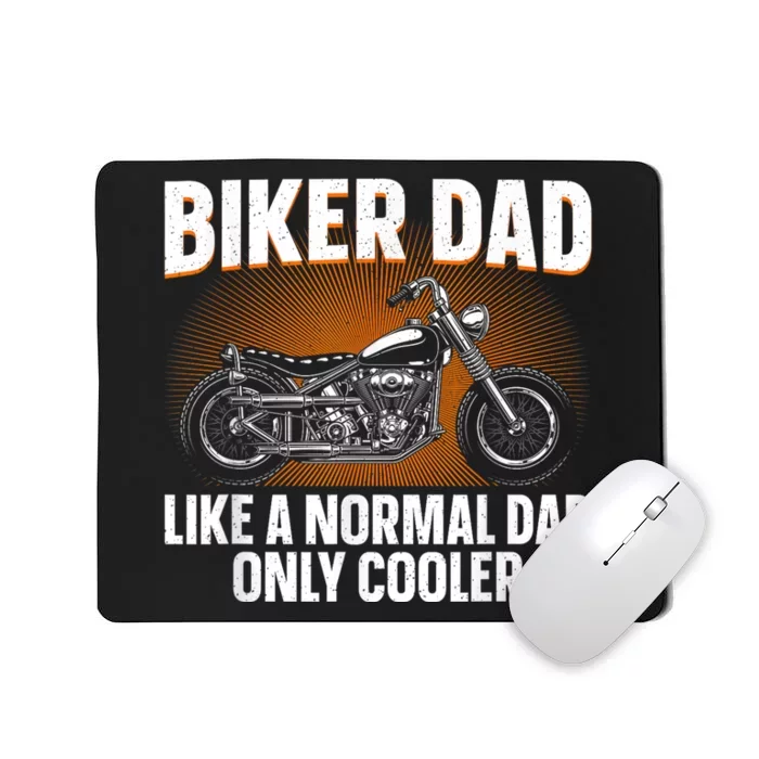 Funny Motorcycle Dad Design For Grandpa Motorbike Rider Mousepad