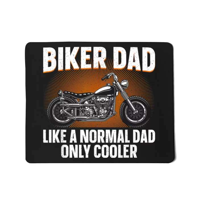 Funny Motorcycle Dad Design For Grandpa Motorbike Rider Mousepad