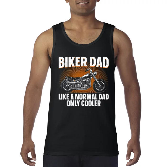 Funny Motorcycle Dad Design For Grandpa Motorbike Rider Tank Top