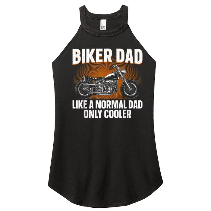 Funny Motorcycle Dad Design For Grandpa Motorbike Rider Women’s Perfect Tri Rocker Tank