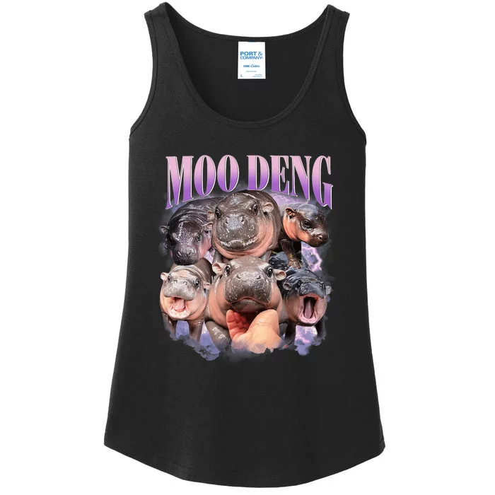 Funny Moo Deng Baby Pygmy Hippo Cute Zoo For Family Cute Gift Ladies Essential Tank