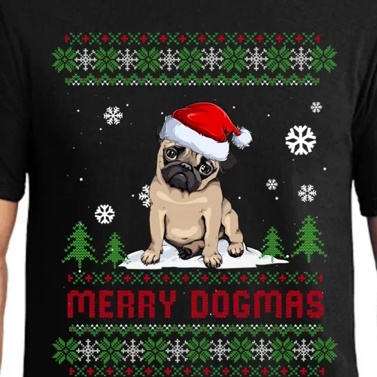 Funny Merry Dogmas Frenchie Santa Hat Ugly Christmas Sweater Gift Pajama Set