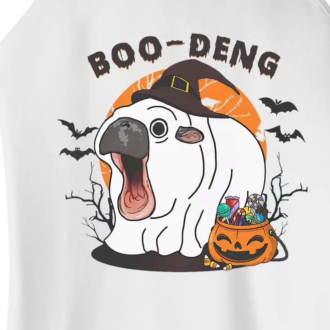 Funny Moo Deng Pumpkin Halloween Costumes Pygmy Hippopotamus Women’s Perfect Tri Rocker Tank