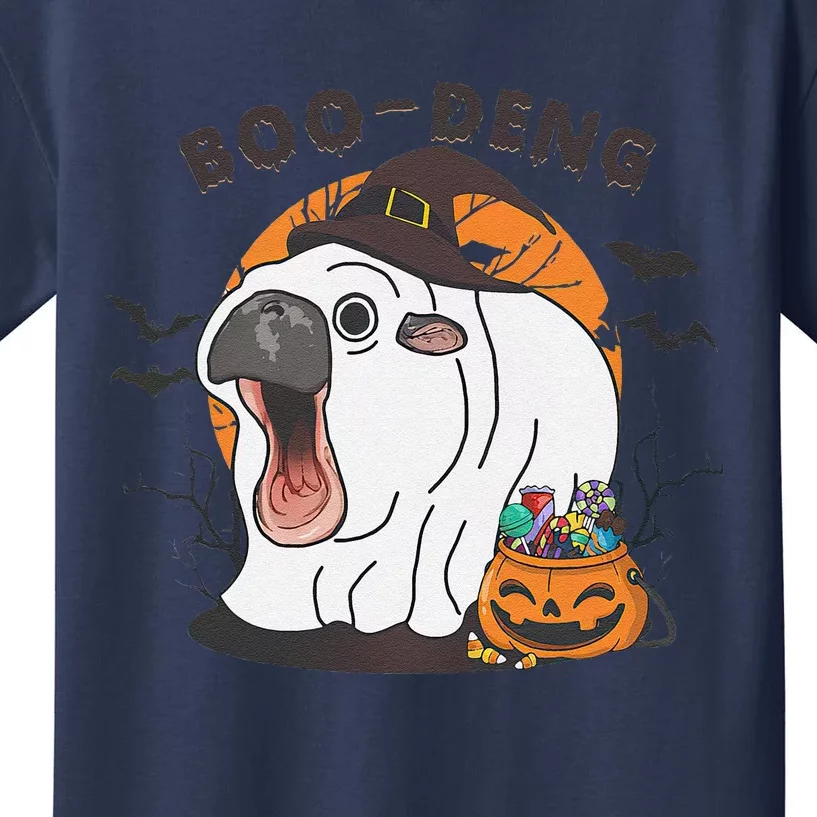 Funny Moo Deng Pumpkin Halloween Costumes Pygmy Hippopotamus Gift Kids T-Shirt