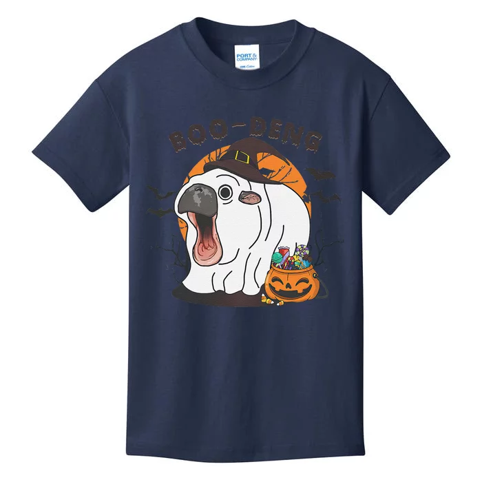 Funny Moo Deng Pumpkin Halloween Costumes Pygmy Hippopotamus Gift Kids T-Shirt