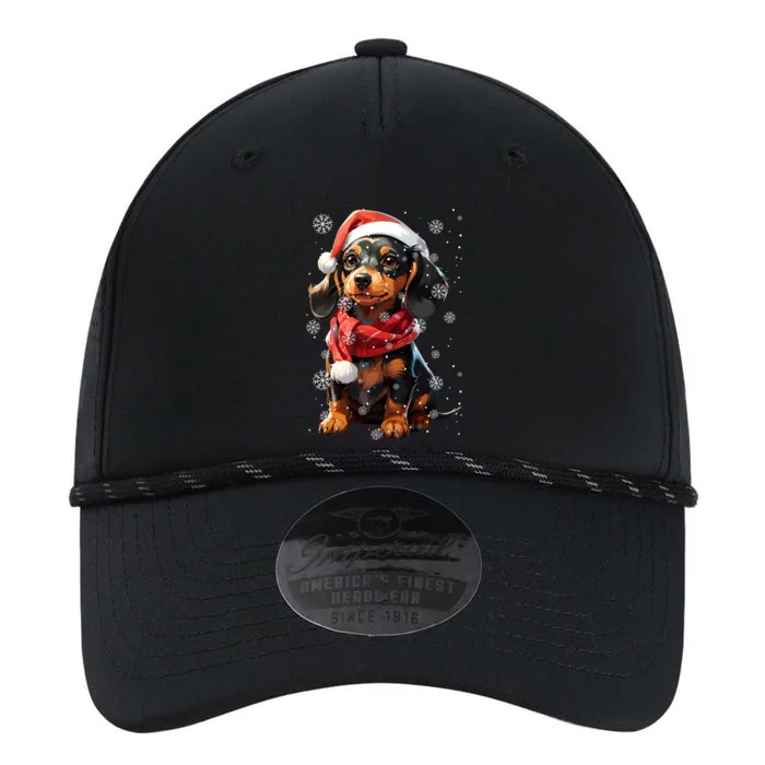 Funny Merry Doxie Christmas Dachshund Xmas Pajama Gift Performance The Dyno Cap