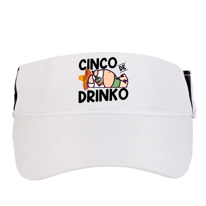 Fat Man Drinking Cinco De Mayo T Adult Drive Performance Visor