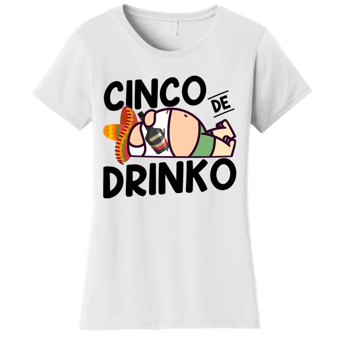 Fat Man Drinking Cinco De Mayo T Women's T-Shirt