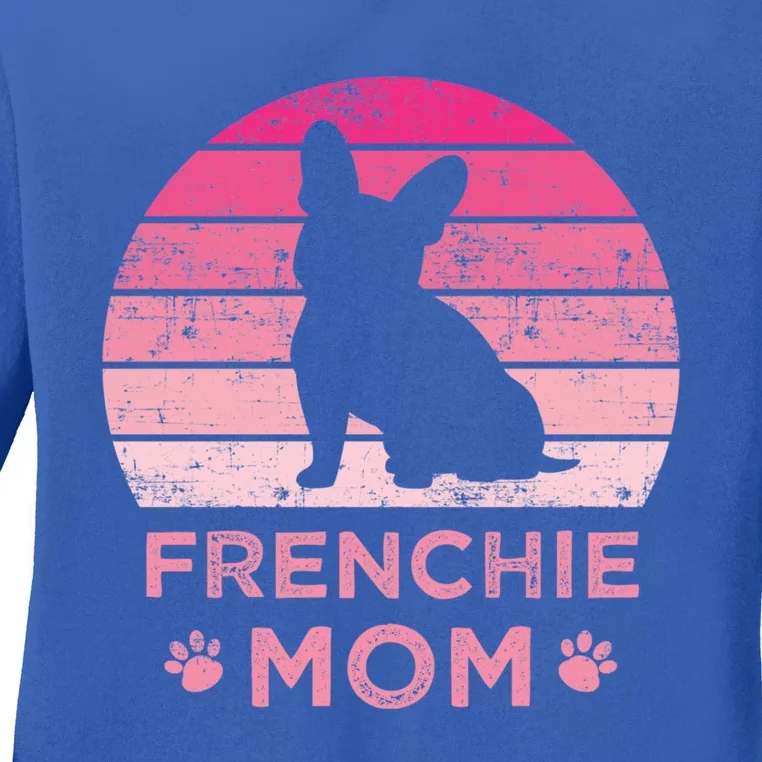 Frenchie Mom Dog Moms Mamma French Bulldog Cute Gift Ladies Long Sleeve Shirt