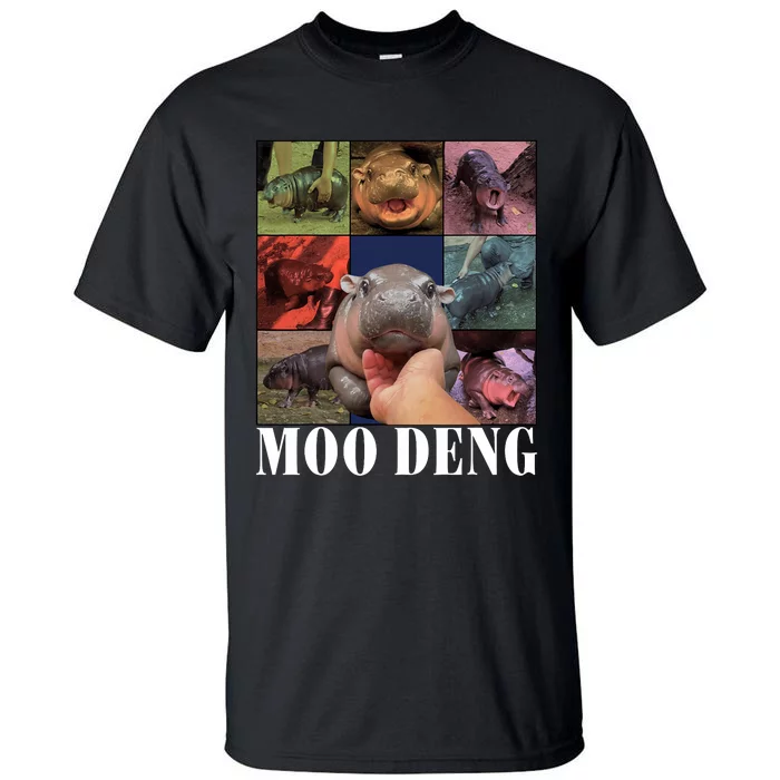 Funny Moo Deng Baby Pygmy Hippo Cute Zoo For Family Tall T-Shirt