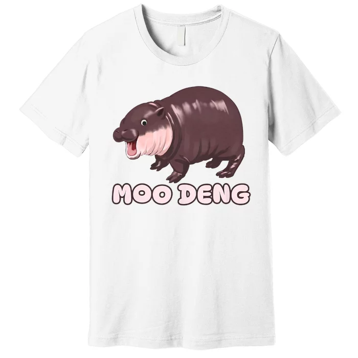 Funny Moo Deng Bouncy Pig The Cute Baby Premium T-Shirt