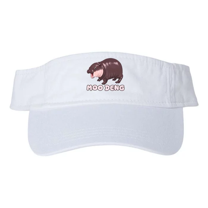 Funny Moo Deng Bouncy Pig The Cute Baby Valucap Bio-Washed Visor