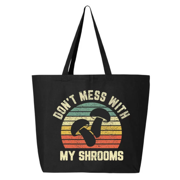 Funny Mushroom Don't Mess Shrooms Retro Mushroom 25L Jumbo Tote