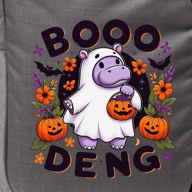 Funny Moo Deng Cute Baby Pygmy Hippo Pig Thai Halloween Impact Tech Backpack