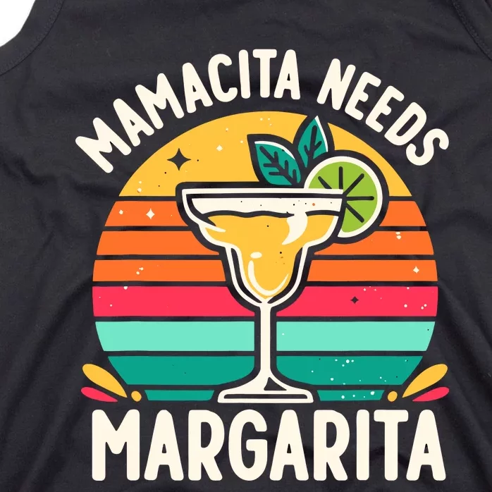 Funny MotherS Day Mamacita Needs A Margarita Tank Top