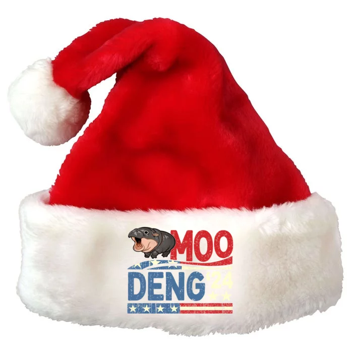 Funny Moo Deng Bouncy Pig The Cute Baby Premium Christmas Santa Hat