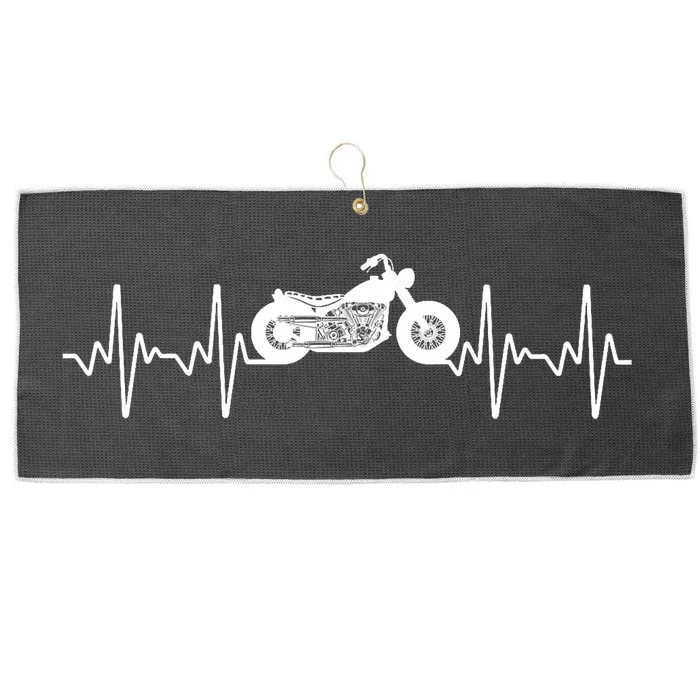 Funny Motorcycle Design Motorcycle Bike Lovers Large Microfiber Waffle Golf Towel