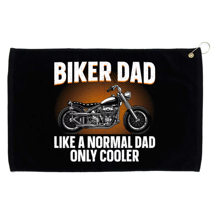 Funny Motorcycle Dad Design For Grandpa Motorbike Rider Grommeted Golf Towel