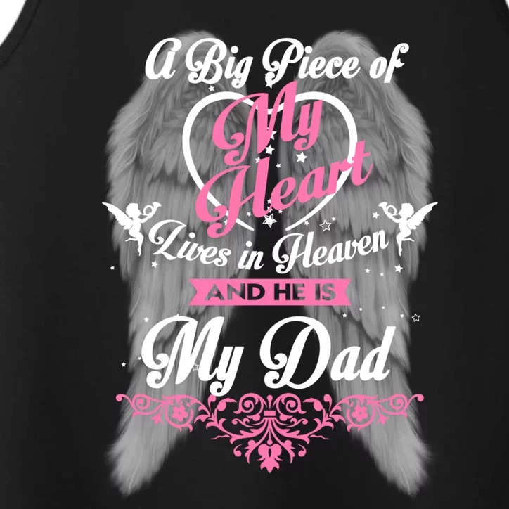 For My Dad Is My Guardian Angel He Watches Over My Back Cute Gift Performance Tank