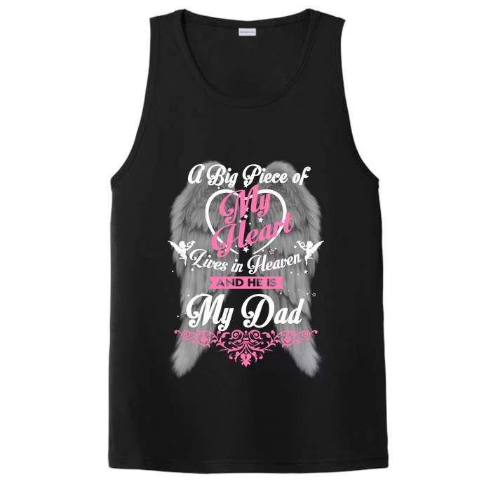 For My Dad Is My Guardian Angel He Watches Over My Back Cute Gift Performance Tank