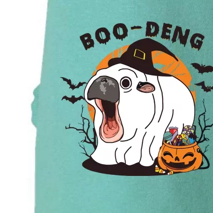 Funny Moo Deng Pumpkin Halloween Costumes Pygmy Hippopotamus Doggie 3-End Fleece Hoodie