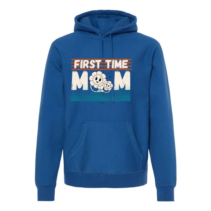 First MotherS Day New Mom Firsttime Mom Blooming Flower Gift Premium Hoodie