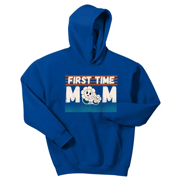 First MotherS Day New Mom Firsttime Mom Blooming Flower Gift Kids Hoodie