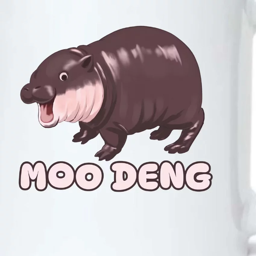 Funny Moo Deng Bouncy Pig The Cute Baby Hippo Moo Deng Black Color Changing Mug