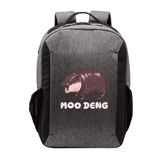 Funny Moo Deng Bouncy Pig The Cute Baby Hippo Moo Deng Vector Backpack