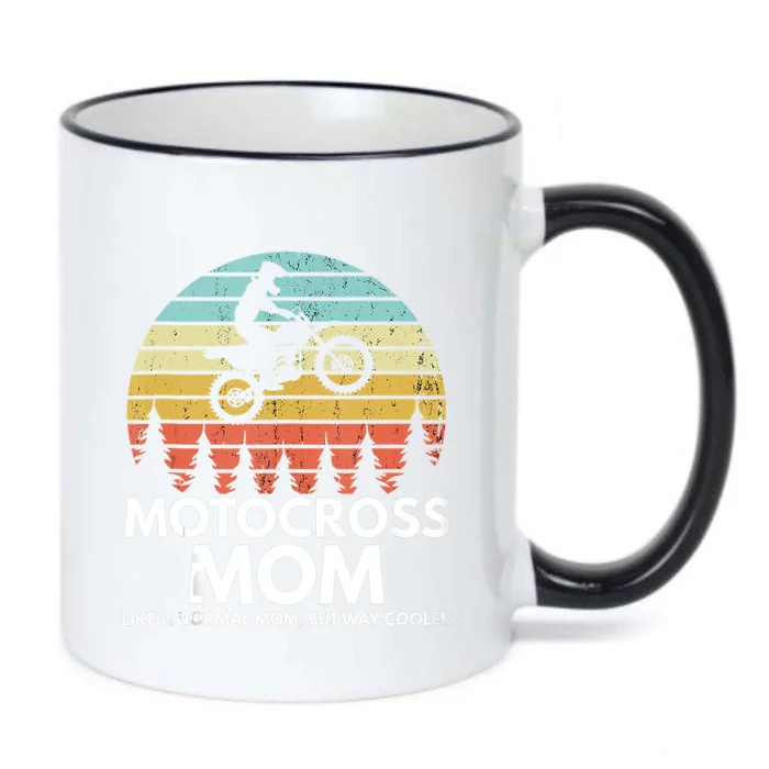 Funny Motocross Dirt Bike Mom Retro 70s Motocross Braaap Black Color Changing Mug