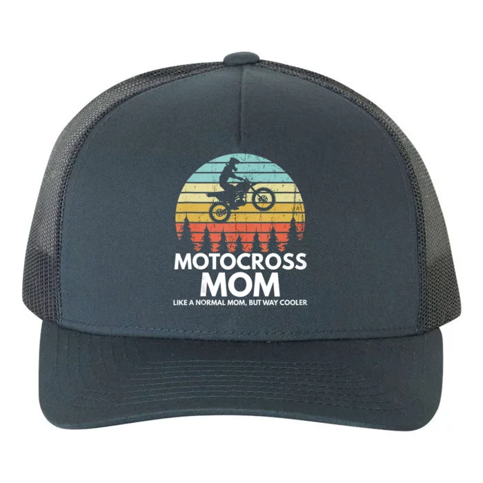 Funny Motocross Dirt Bike Mom Retro 70s Motocross Braaap Yupoong Adult 5-Panel Trucker Hat