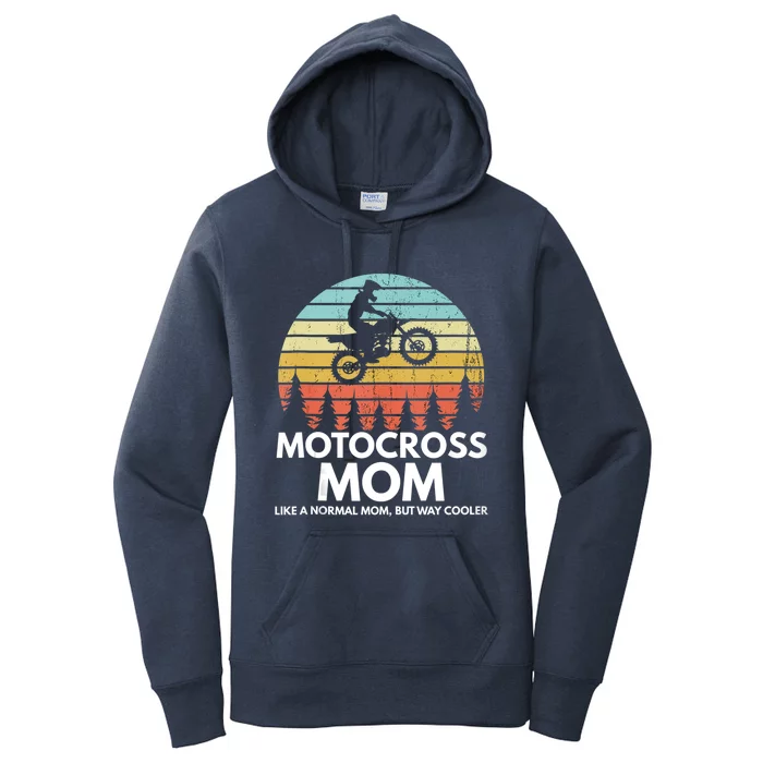 Funny Motocross Dirt Bike Mom Retro 70s Motocross Braaap Women's Pullover Hoodie