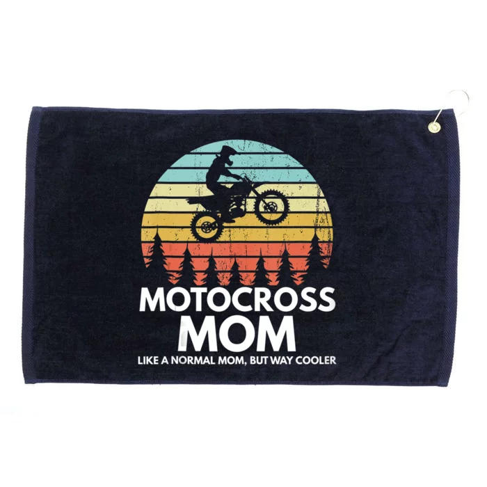 Funny Motocross Dirt Bike Mom Retro 70s Motocross Braaap Grommeted Golf Towel