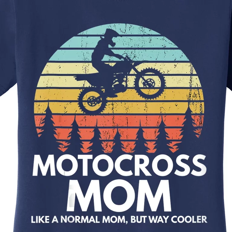 Funny Motocross Dirt Bike Mom Retro 70s Motocross Braaap Women's T-Shirt