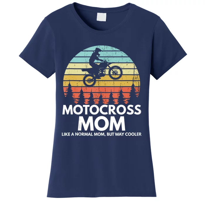 Funny Motocross Dirt Bike Mom Retro 70s Motocross Braaap Women's T-Shirt